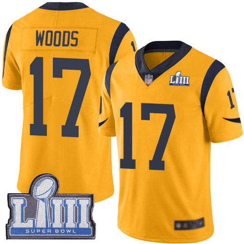 Los Angeles Rams Limited Gold Men Robert Woods Jersey NFL Football #17 Super Bowl LIII Bound Rush Vapor Untouchable->los angeles rams->NFL Jersey